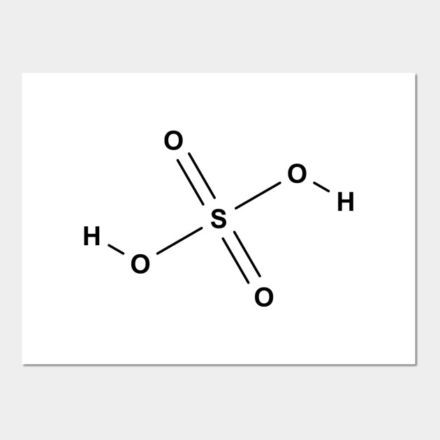 Sulfuric Acid H2SO4 Chemistry Poster und Kunst